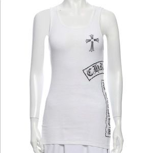 WOMENS CHROME HEARTS EMBELLISHED TANK